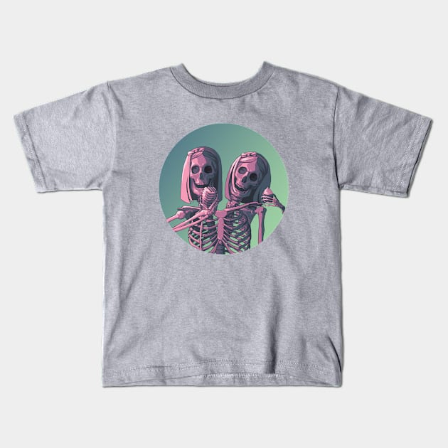 Siamese Twins Kids T-Shirt by beesants